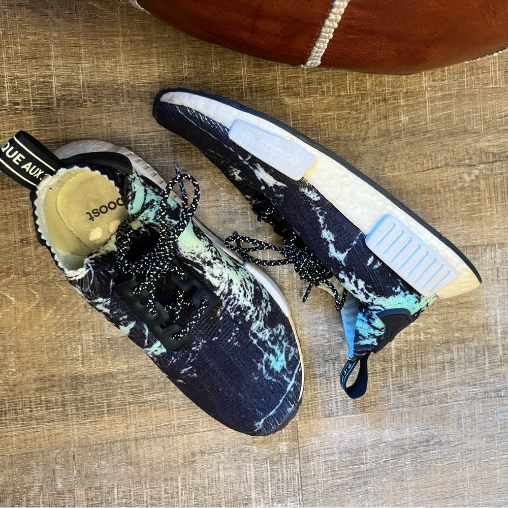 Adidas Originals NMD R1 PK (Prime Knit) Men's Sneakers Green Marble - Picture 4 of 13